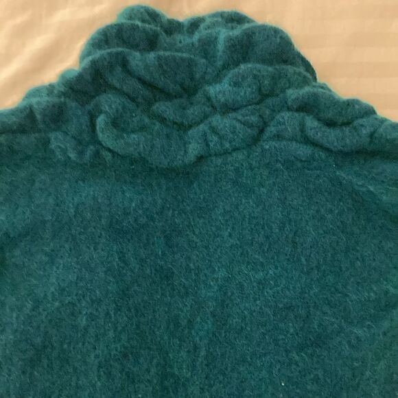 D. Exterior Made In Italy Open Cardigan Sweater in Green. Wool/Mohair. Size S. - Picture 4 of 7